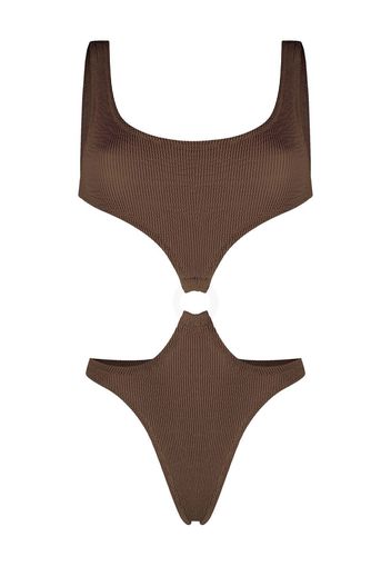 Reina Olga Augusta crinkle swimsuit - Marrone