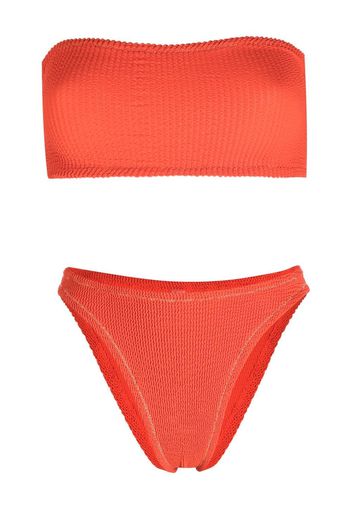 Reina Olga Ausilia ruched bandeau bikini - Arancione