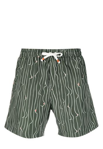 Reina Olga all-over print swim shorts - Verde