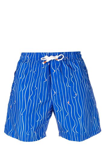 Reina Olga all-over print swim shorts - Blu