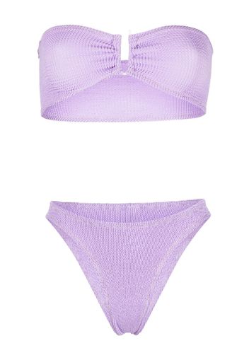 Reina Olga Ausilia ruched bandeau bikini - Viola