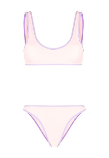 Reina Olga contrasting-border bikini - Rosa