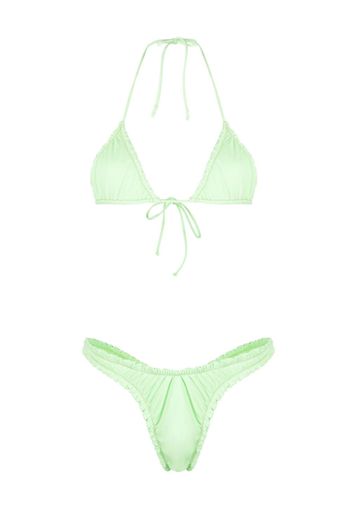 Reina Olga thong-style halterneck bikini set - Verde