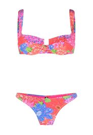 Reina Olga Brigette floral-print bikini - Rosa