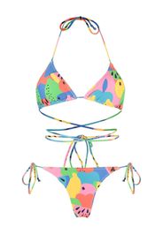 Reina Olga Miami watermelon-print bikini - Verde