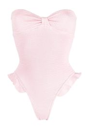 Reina Olga crinkle-effect swimsuit - Rosa