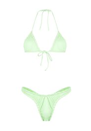 Reina Olga thong-style halterneck bikini set - Verde