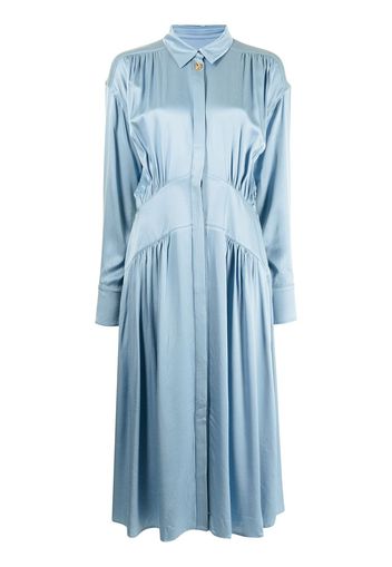 Rejina Pyo gathered-detail shirt dress - Blu
