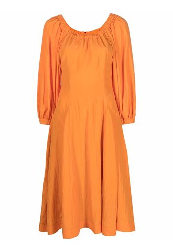 Rejina Pyo puff-sleeves midi dress - Arancione