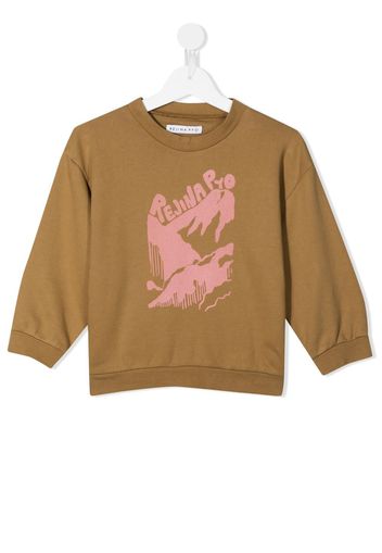 Rejina Pyo Luka logo-print organic cotton sweatshirt - Marrone