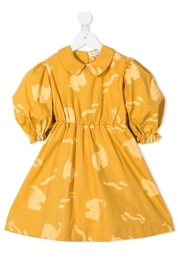 Rejina Pyo Nora elephant-print organic cotton dress - Giallo