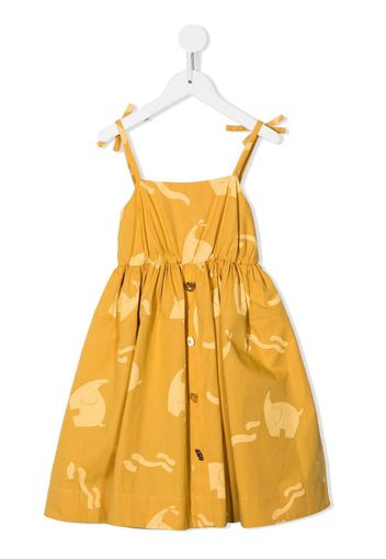 Rejina Pyo Esme elephant-print organic cotton dress - Giallo