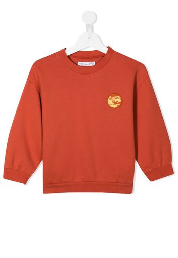 Rejina Pyo Luka logo-patch organic cotton sweatshirt - Rosso