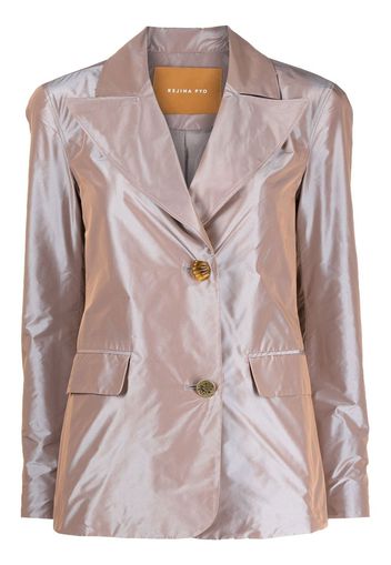 Rejina Pyo Blazer monopetto con effetto iridescente - Marrone