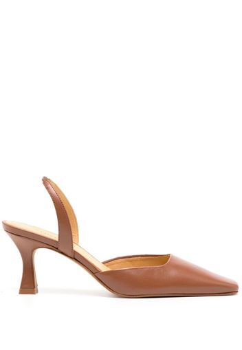 Rejina Pyo square-toe 65mm slingback pumps - Marrone