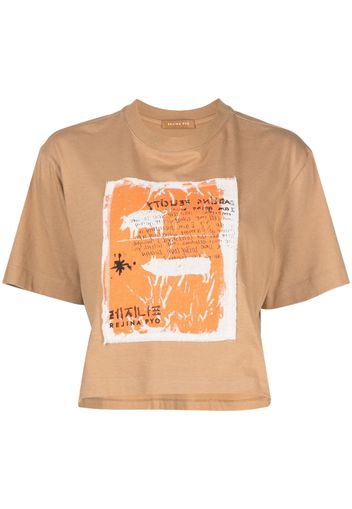 Rejina Pyo T-shirt Quinn con stampa - Marrone