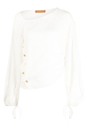 Rejina Pyo button-detail long-sleeve blouse - Bianco