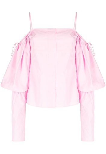 Rejina Pyo Bay off-shoulder cotton blouse - Rosa