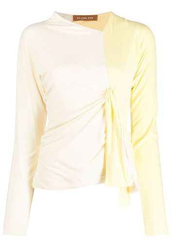 Rejina Pyo gathered-detail long-sleeve top - Giallo