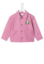 Rejina Pyo Riley logo-patch denim jacket - Rosa
