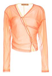 Rejina Pyo asymmetric button-fastening blouse - Arancione