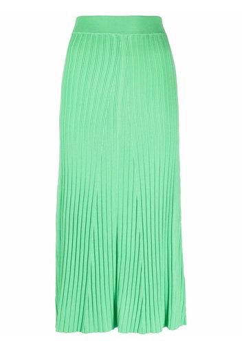 REMAIN rib-knit midi skirt - Verde