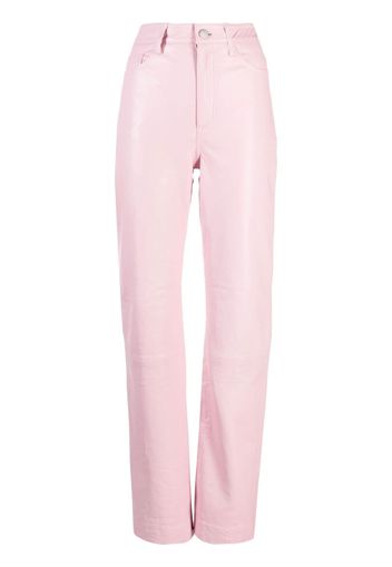 REMAIN Pantaloni dritti a vita alta - Rosa