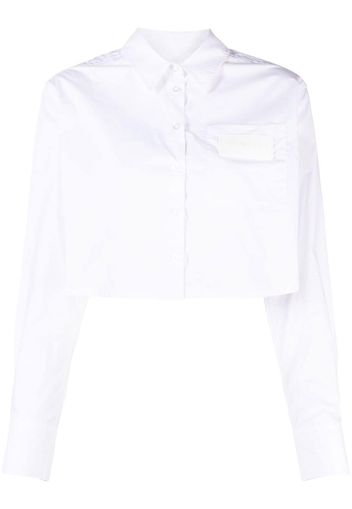 REMAIN cropped organic cotton shirt - Bianco