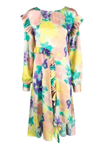 REMAIN floral-print long-sleeved maxi dress - Giallo