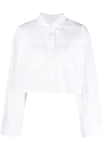 REMAIN long-sleeve cropped shirt - Bianco