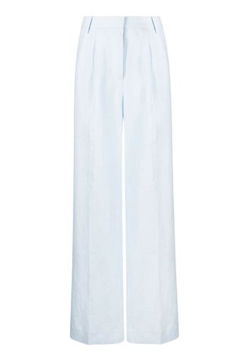 REMAIN straight-leg linen trousers - Blu