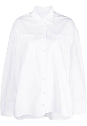 REMAIN oversized long-sleeve cotton shirt - Bianco