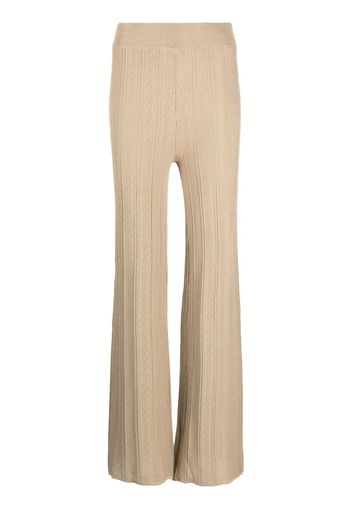 REMAIN Soleima knitted flared trousers - Toni neutri