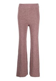 REMAIN mélange-knit flared trousers - Viola