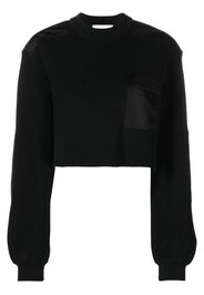 REMAIN long-sleeve cropped sweatshirt - Nero