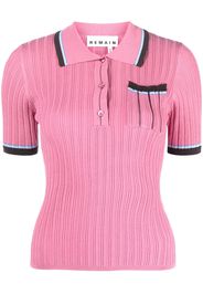 REMAIN short-sleeve ribbed-knit top - Rosa