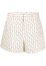 REMAIN abstract-print cotton tailored shorts - Toni neutri