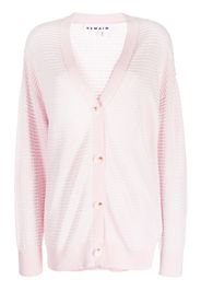 REMAIN open-knit V-neck cardigan - Rosa