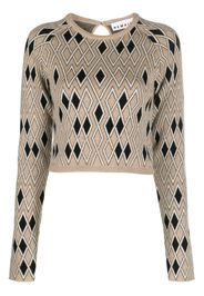 REMAIN geometric-pattern cropped jumper - Toni neutri