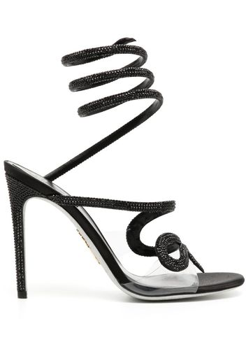 René Caovilla Snake embellished sandals - Nero