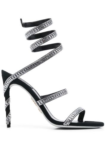 René Caovilla 115mm crystal embellished heels - Nero