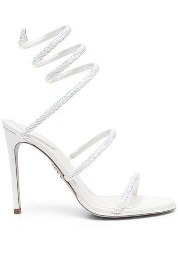 René Caovilla crystal-embellished leather sandals - Toni neutri