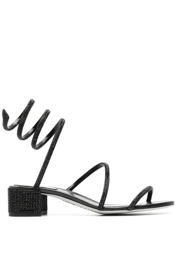 René Caovilla Cleo 40mm open toe sandals - Nero