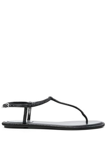 René Caovilla open-toe 13mm leather sandals - Nero