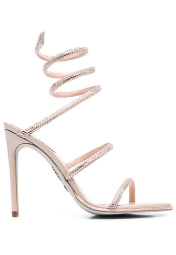 René Caovilla rhinestone- embellished 110mm stiletto sandals - Rosa