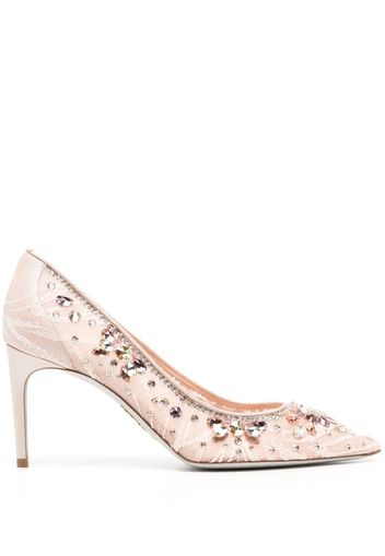 René Caovilla Pumps con cristalli - Rosa