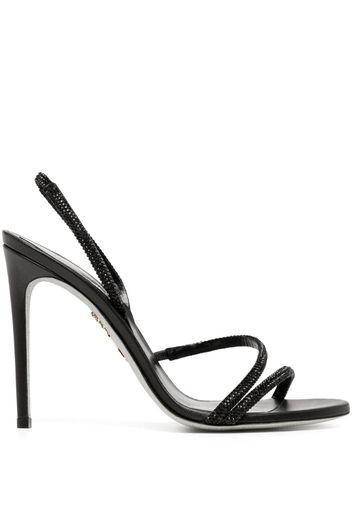 René Caovilla open-toe crystal-embellished sandals - Nero