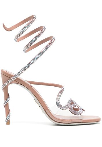 René Caovilla Morgana 100mm rhinestone-embellished sandals - Rosa