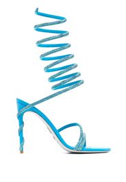 René Caovilla Rene 105mm satin sandals - Blu