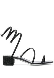 René Caovilla Cleo 50mm leather sandals - Nero